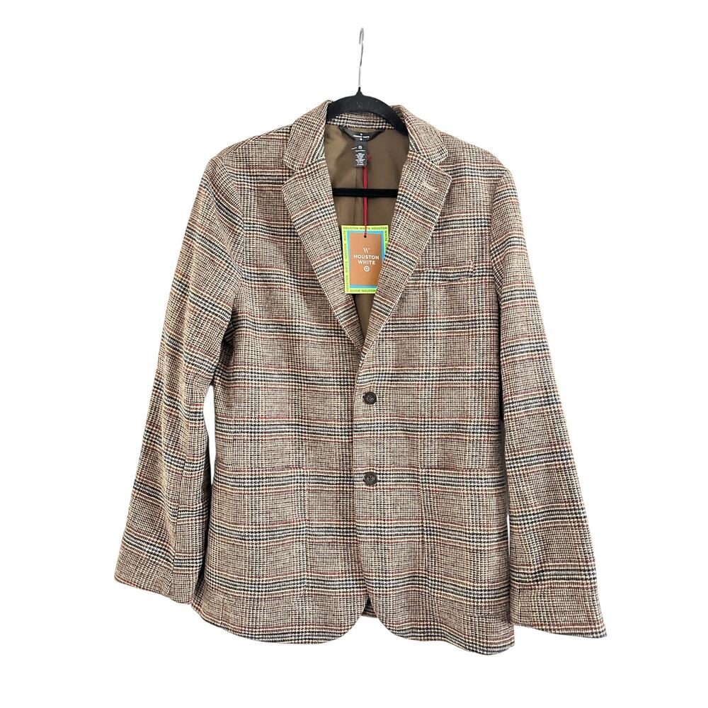 HOUSTON WHITE For Target Brown Plaid Preppy Academia Prep Blazer Unisex - S NWT